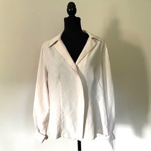 Vince cream collared long sleeve blouse. XL. NWT